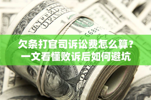 北京欠条打官司诉讼费怎么算？一文看懂败诉后如何避坑