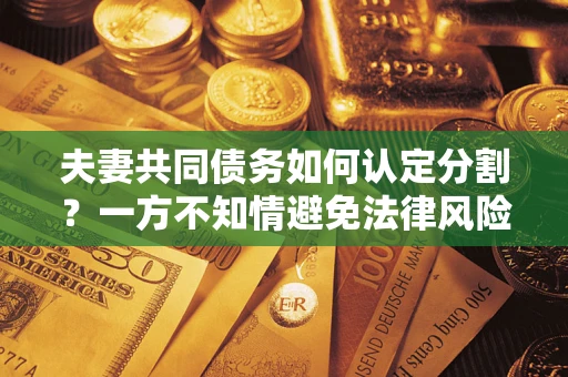 北京夫妻共同债务如何认定分割？一方不知情避免法律风险必看！